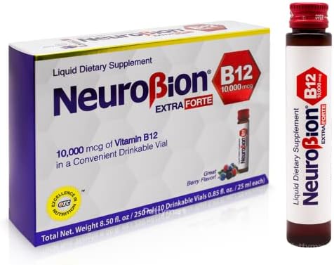 Neurobion Extra Forte B12 10,000 mcg - 10 Viales Líquidos Potentes por Caja - imagen 7