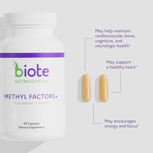 Biote Nutraceuticals - Methyl Factors+ - Circulación y Estado de Ánimo (90 Cápsulas) - imagen 2
