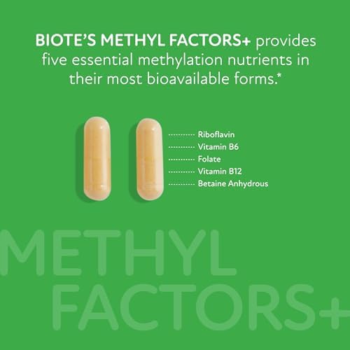 Biote Nutraceuticals - Methyl Factors+ - Circulación y Estado de Ánimo (90 Cápsulas) - imagen 3