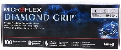 Guantes de Examen Ansell MICROFLEX Diamond Grip MF-300 - Talla L, Natural (Paquete de 200) - imagen 4