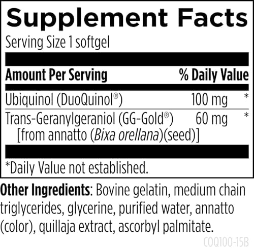 CoQnol 100mg de Designs for Health - Ubiquinol CoQ10 con Alta Biodisponibilidad + Tecnología de Absorción Exclusiva - Doble Refuerzo de Coenzima Q10 - imagen 6