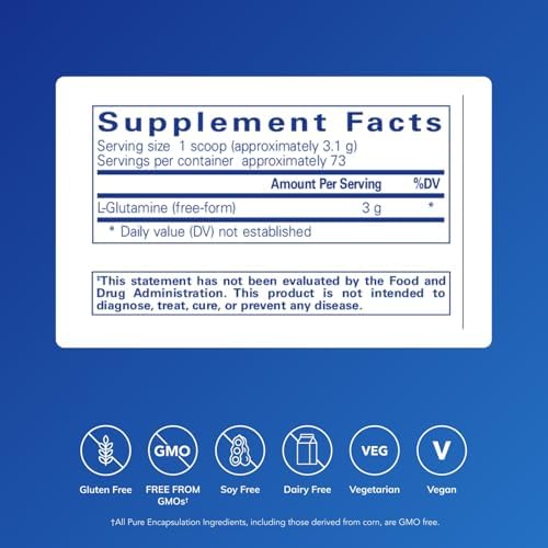 Pure Encapsulations L-Glutamina en Polvo - Suplemento para Soporte Inmunológico y Digestivo, Salud Intestinal y Metabolismo - 8 Onzas - imagen 2