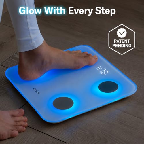 Báscula Digital Alcedo Smart de Grasa Corporal, con BMI, Porcentaje de Grasa, Masa Muscular, Cambio de Color, Capacidad de 400 lb, Bluetooth - imagen 2