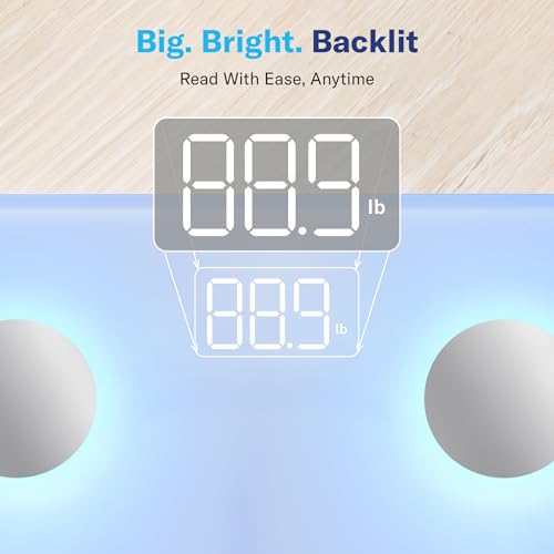 Báscula Digital Alcedo Smart de Grasa Corporal, con BMI, Porcentaje de Grasa, Masa Muscular, Cambio de Color, Capacidad de 400 lb, Bluetooth - imagen 7