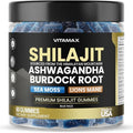 Gomitas de Shilajit Puro, Musgo Marino, Ashwagandha, 105+ Minerales Traza – Raíz de Bardana Orgánica & Hongo Lion's Mane - Sabor Blue Razz – Veganas - imagen 1