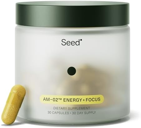 Seed AM-02 Energía + Enfoque - Suplemento Nootrópico Diario para Hombres y Mujeres - Energía Rápida y Sostenida hasta 6 Horas - Vegano y Sin Cafeína - imagen 1