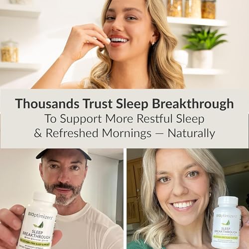Cápsulas BIOptimizers Sleep Breakthrough - Suplemento Natural para el Sueño | Alivio Calmante para Adultos | No Adictivo | 60 Cápsulas - imagen 2