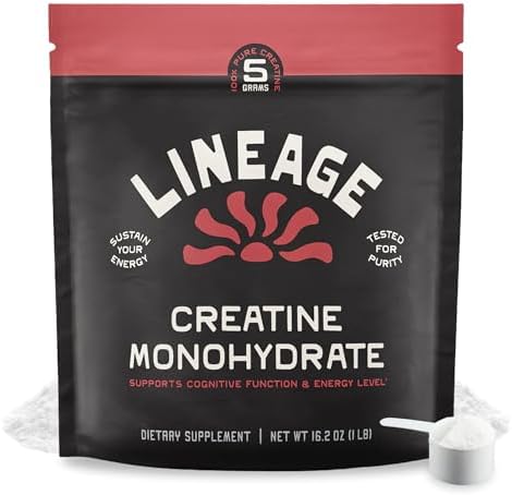 Creatina Monohidratada Micronizada Lineage Provisions con Sal Marina - Polvo de Creatina para Entrenamiento y Rendimiento - Sin Ingredientes - imagen 1