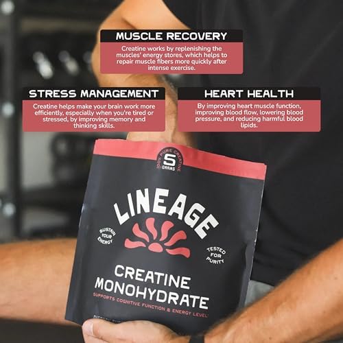 Creatina Monohidratada Micronizada Lineage Provisions con Sal Marina - Polvo de Creatina para Entrenamiento y Rendimiento - Sin Ingredientes - imagen 6