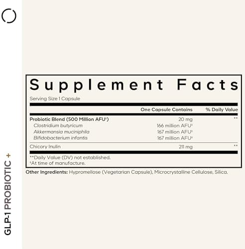 Codeage GLP-1 Probiotic+ - Suplemento de Probióticos Vivos Akkermansia, Clostridium, Bifidobacterium, Inulina de Achicoria - 90 Cápsulas, 3 Meses de - imagen 2