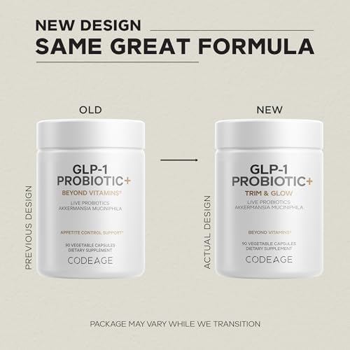 Codeage GLP-1 Probiotic+ - Suplemento de Probióticos Vivos Akkermansia, Clostridium, Bifidobacterium, Inulina de Achicoria - 90 Cápsulas, 3 Meses de - imagen 3