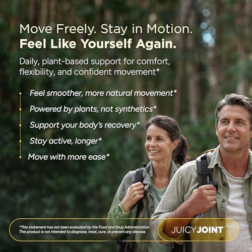 Suplementos de Soporte Articular Juicy Joint Extract - 100% a Base de Plantas para Hombres y Mujeres | Movilidad, Alivio y Recuperación Articular | - imagen 2