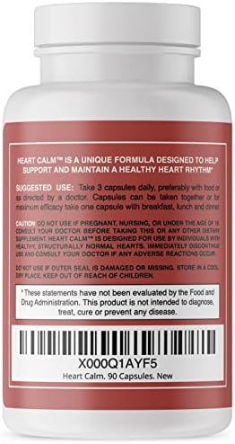 Heart Calm - Apoyo Natural para Mantener un Ritmo Cardíaco Saludable - Fórmula Rápida con Magnesio Taurato, Glicinato, Malato y Más. 90 Cápsulas. - imagen 3