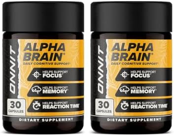 Cápsulas Nootrópicas ONNIT Alpha Brain para Hombres y Mujeres, Apoyo a la Memoria, Enfoque y Claridad Mental, 30 Cápsulas por Paquete, 2 Paquetes (60 - imagen 1