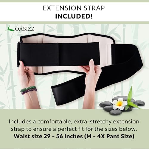 OASIZZ Pack de Aceite de Ricino Reutilizable Premium para Estómago (5 Piezas, M-4X, Negro) - 100% Algodón Flanelado Doble Cepillado, Diseño Ajustable - imagen 8