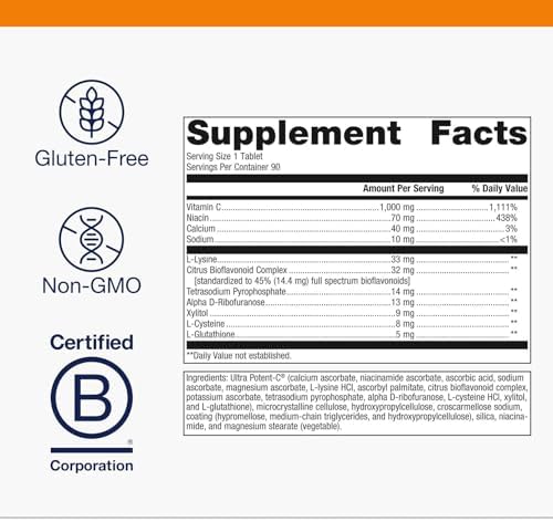 Metagenics Ultra Potent-C 1000 - Suplemento de Vitamina C con Antioxidantes - Salud Inmunológica, Formación de Colágeno y Confort Estomacal - 90 - imagen 4