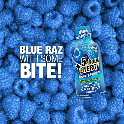 5-hour ENERGY Sabor Frambuesa Azul, 30 Unidades, 1.93 Fl Oz, Bebida Energizante Extra Fuerte, Aminoácidos, Vitaminas B, Sin Azúcar y Sin Calorías - imagen 3