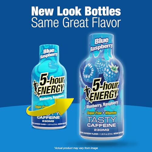 5-hour ENERGY Sabor Frambuesa Azul, 30 Unidades, 1.93 Fl Oz, Bebida Energizante Extra Fuerte, Aminoácidos, Vitaminas B, Sin Azúcar y Sin Calorías - imagen 4