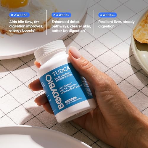 BodyBio TUDCA - Suplemento de Ácido Tauroursodeoxicólico Puro - Apoya el Flujo Biliar, Metabolismo de Grasas y Detoxificación Hepática, 60 Cápsulas - imagen 6