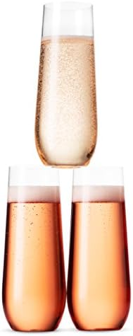 Copas de Champagne Sin Stem 48 Piezas Munfix, Plástico Desechable 9 Oz, Transparentes, Irrompibles, Reciclables y Sin BPA - imagen 5