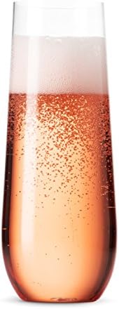 Copas de Champagne Sin Stem 48 Piezas Munfix, Plástico Desechable 9 Oz, Transparentes, Irrompibles, Reciclables y Sin BPA - imagen 7