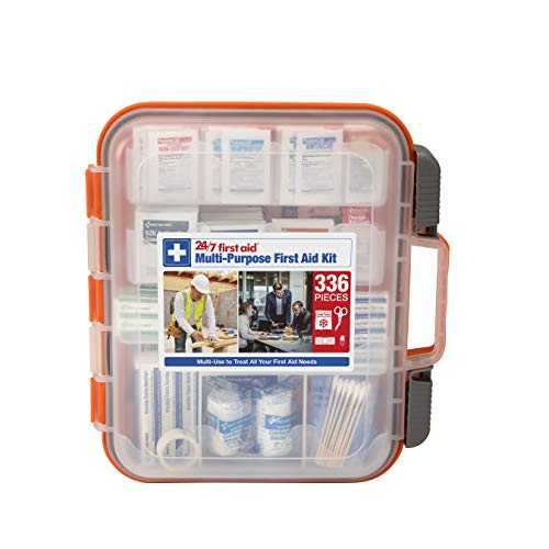 Kit de ros Auxilios 24/7 Cumple con OSHA, Kit de Emergencia para 100 Personas, 336 Piezas en Estuche de Plástico para Negocios, Hogar y Auto - imagen 2