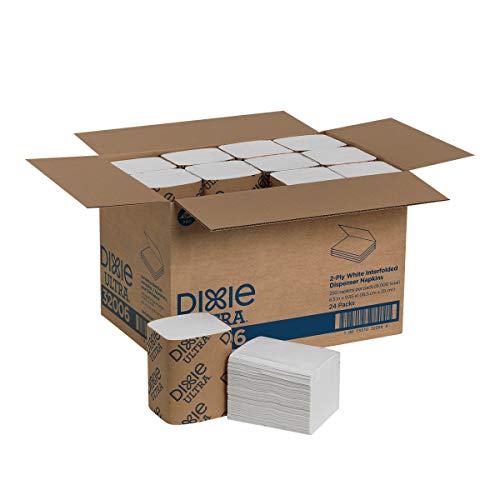 Recarga de Servilletas Intercaladas Dixie Ultra de 2 Capas Georgia-Pacific, Blancas, 250 Servilletas por Paquete, 24 Paquetes por Caja - imagen 1