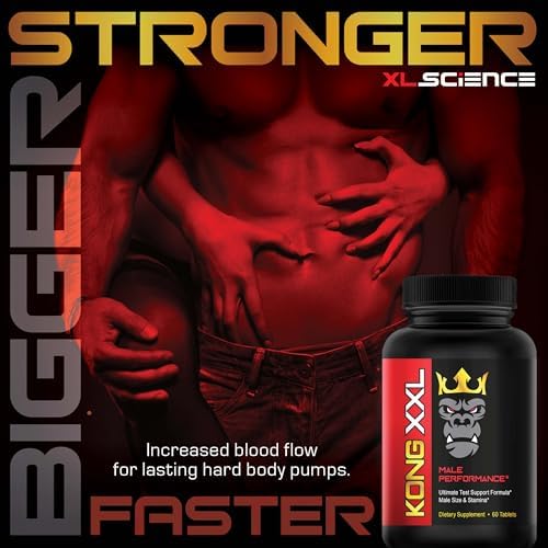 Kong XXL - Pastillas para el Rendimiento y Aumento Masculino - Aumenta 3-6” en 60 Días - Mejora Tamaño, Fuerza y Resistencia - 60 Tabletas - imagen 4