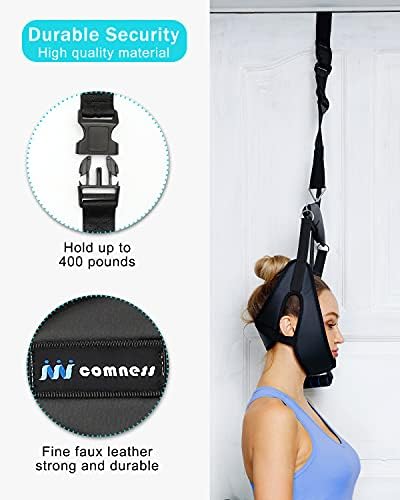 Dispositivo de Tracción Cervical Comness para Puerta, Hamaca Portátil para Alivio de Dolor de Cuello, Terapia Física para Descompresión Cervical. - imagen 4