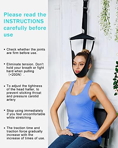 Dispositivo de Tracción Cervical Comness para Puerta, Hamaca Portátil para Alivio de Dolor de Cuello, Terapia Física para Descompresión Cervical. - imagen 5