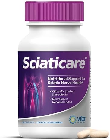 Suplemento Calmante para Nervios Sciaticare de Vita Sciences con R-ALA Natural, 40X Fuerza - Alivio para Ciática, Cadera, Muslo, Pierna y Pie - imagen 1