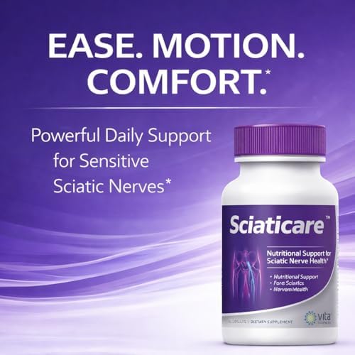 Suplemento Calmante para Nervios Sciaticare de Vita Sciences con R-ALA Natural, 40X Fuerza - Alivio para Ciática, Cadera, Muslo, Pierna y Pie - imagen 4