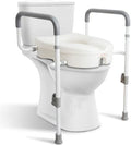 Asiento Elevado para Inodoro WeHwupe con Manijas para Personas Mayores - Elevador de Asiento de Baño con Brazos Ajustables y Acolchados - Seguridad - imagen 1