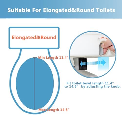 Asiento Elevado para Inodoro WeHwupe con Manijas para Personas Mayores - Elevador de Asiento de Baño con Brazos Ajustables y Acolchados - Seguridad - imagen 6