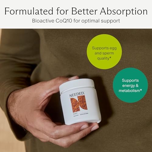 Suplemento de CoQ10 Needed. 200mg - Ubiquinol 200mg para Mujeres y Hombres - Suplemento de Salud Preconcepcional, No GMO, Softgels - 30 Cápsulas - imagen 3