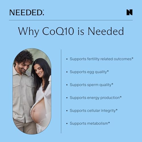 Suplemento de CoQ10 Needed. 200mg - Ubiquinol 200mg para Mujeres y Hombres - Suplemento de Salud Preconcepcional, No GMO, Softgels - 30 Cápsulas - imagen 5