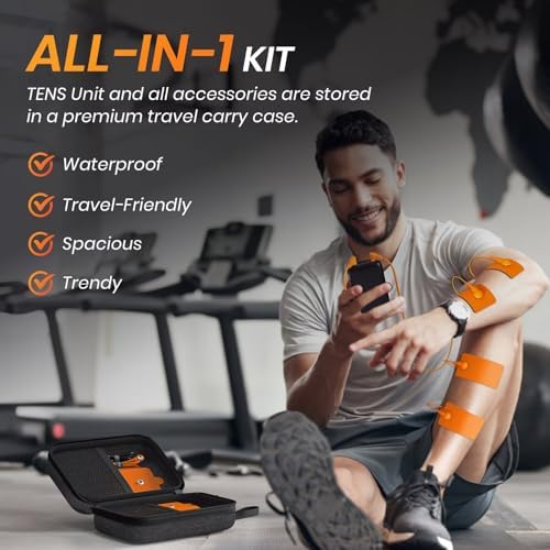 Unidad TENS 3 en 1 AVCOO con 32 Modos, Estimulador Muscular EMS de Doble Canal, 40 Intensidades, Masajeador Electrónico Recargable con 12 Electrodos - imagen 5