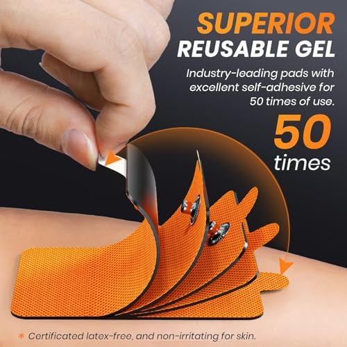 Unidad TENS 3 en 1 AVCOO con 32 Modos, Estimulador Muscular EMS de Doble Canal, 40 Intensidades, Masajeador Electrónico Recargable con 12 Electrodos - imagen 6