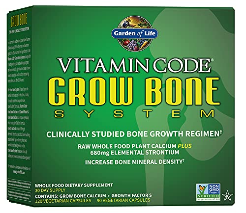 Suplemento de Calcio Garden of Life - Vitamin Code Grow Bone con Alimentos Integrales, Estroncio, Magnesio, K2 MK7, Vitamina D3 y C, Más Probióticos - imagen 4