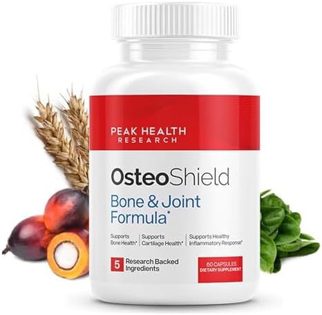 OsteoShield Peak Health Research - Suplemento de Calcio para Hombres y Mujeres con Vitamina D3, K2 y Aquamin - Fórmula Triple Acción para Mejorar la - imagen 1