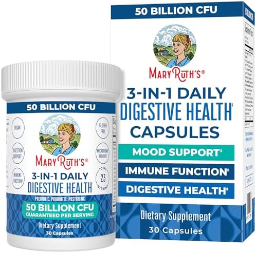Probioticos 3 en 1 MARYRUTH'S para la Salud Digestiva | Prebióticos y Postbióticos | Suplemento para Hombres y Mujeres | 23 Cepas Únicas | 50 Mil - imagen 1
