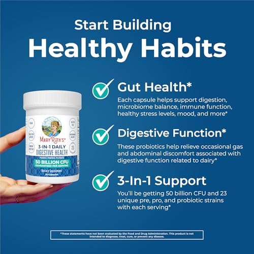 Probioticos 3 en 1 MARYRUTH'S para la Salud Digestiva | Prebióticos y Postbióticos | Suplemento para Hombres y Mujeres | 23 Cepas Únicas | 50 Mil - imagen 5