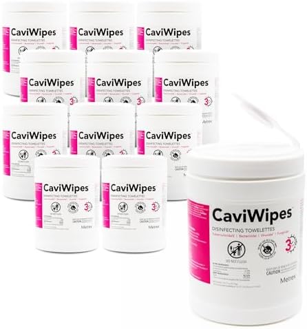 Toallitas Desinfectantes CaviWipes – Toallitas para Desinfección de Superficies en Limpieza Profesional para Salud y Laboratorios – 160 Toallitas por - imagen 1