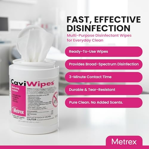 Toallitas Desinfectantes CaviWipes – Toallitas para Desinfección de Superficies en Limpieza Profesional para Salud y Laboratorios – 160 Toallitas por - imagen 2