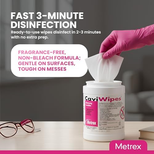 Toallitas Desinfectantes CaviWipes – Toallitas para Desinfección de Superficies en Limpieza Profesional para Salud y Laboratorios – 160 Toallitas por - imagen 6