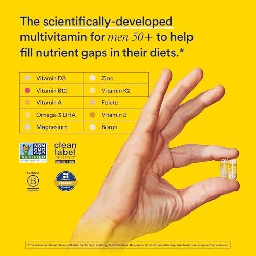 Multivitamínico Diario Ritual para Hombres 50+ - Vitaminas y Minerales Esenciales para Corazón, Energía, Cerebro, Músculos y Huesos - Vegano - Menta - imagen 2