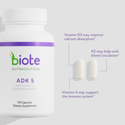 Biote Nutraceuticals - ADK 5 - Inmunidad + Salud Cardiovascular (90 Cápsulas) - imagen 2