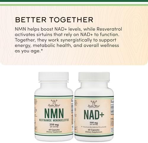 Suplementos Double Wood NMN, 60 Cápsulas (125 mg por Cápsula) - imagen 5