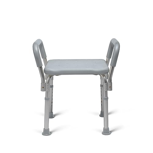 Silla de Baño y Ducha Medline con Descansabrazos para Personas Mayores, Altura Ajustable de 16 a 21, Asiento de 13.5, Capacidad de 350 lb - imagen 6