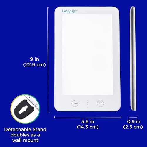 Lámpara de Terapia de Luz Verilux HappyLight Lumi Plus - 10,000 Lux, Sin UV, Luz LED Blanca Brillante, Brillo Ajustable, Temporizador y Soporte - imagen 5